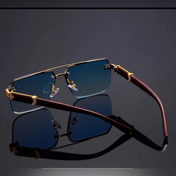 Classic retro wood grain men’s sunglasses - Picture 5 of 7